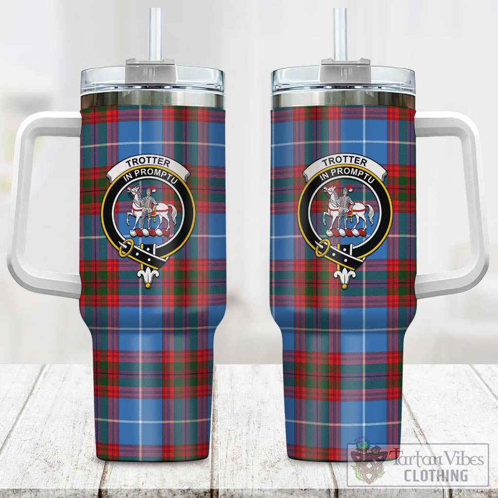 Tartan Vibes Clothing Trotter Tartan and Family Crest Tumbler with Handle