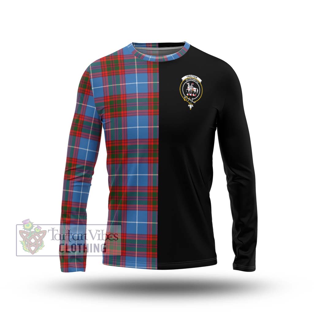 Tartan Vibes Clothing Trotter Tartan Long Sleeve T-Shirt with Family Crest and Half Of Me Style