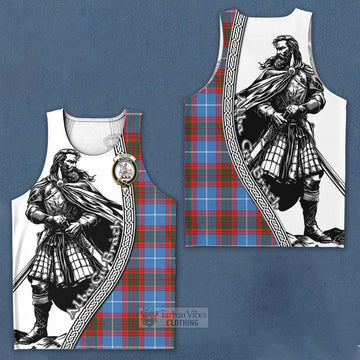 Trotter Tartan Clan Crest Men's Tank Top with Highlander Warrior Celtic Style