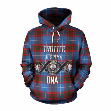 Trotter Tartan Cotton Hoodie with Family Crest DNA In Me Style