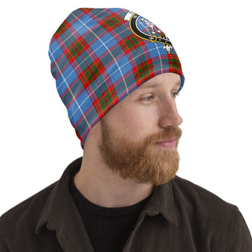 Trotter Tartan Beanies Hat with Family Crest