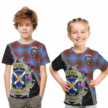 Trotter Tartan Family Crest Kid T-Shirt Lion Rampant Royal Thistle Shield Celtic Inspired Youth XL Size14 - Tartan Vibes Clothing
