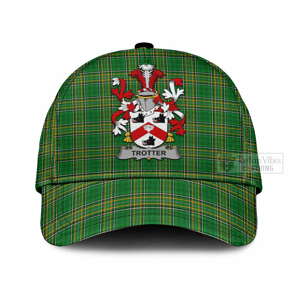 Tartan Vibes Clothing Trotter Irish Clan Tartan Classic Cap with Coat of Arms