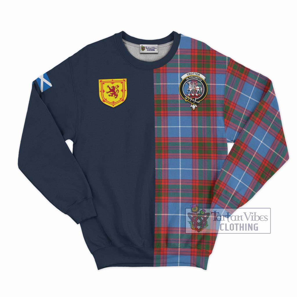 Tartan Vibes Clothing Trotter Tartan Sweatshirt with Scottish Lion Royal Arm Half Style