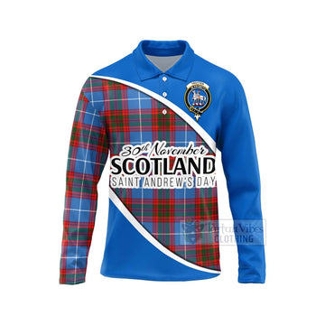 Trotter Family Crest Tartan Long Sleeve Polo Shirt Celebrate Saint Andrew's Day in Style