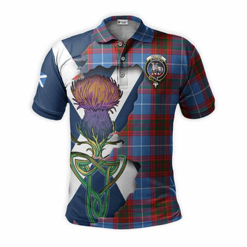 Trotter Tartan Family Crest Polo Shirt Scottish Thistle Celtic Inspired Kid - Tartan Vibes Clothing