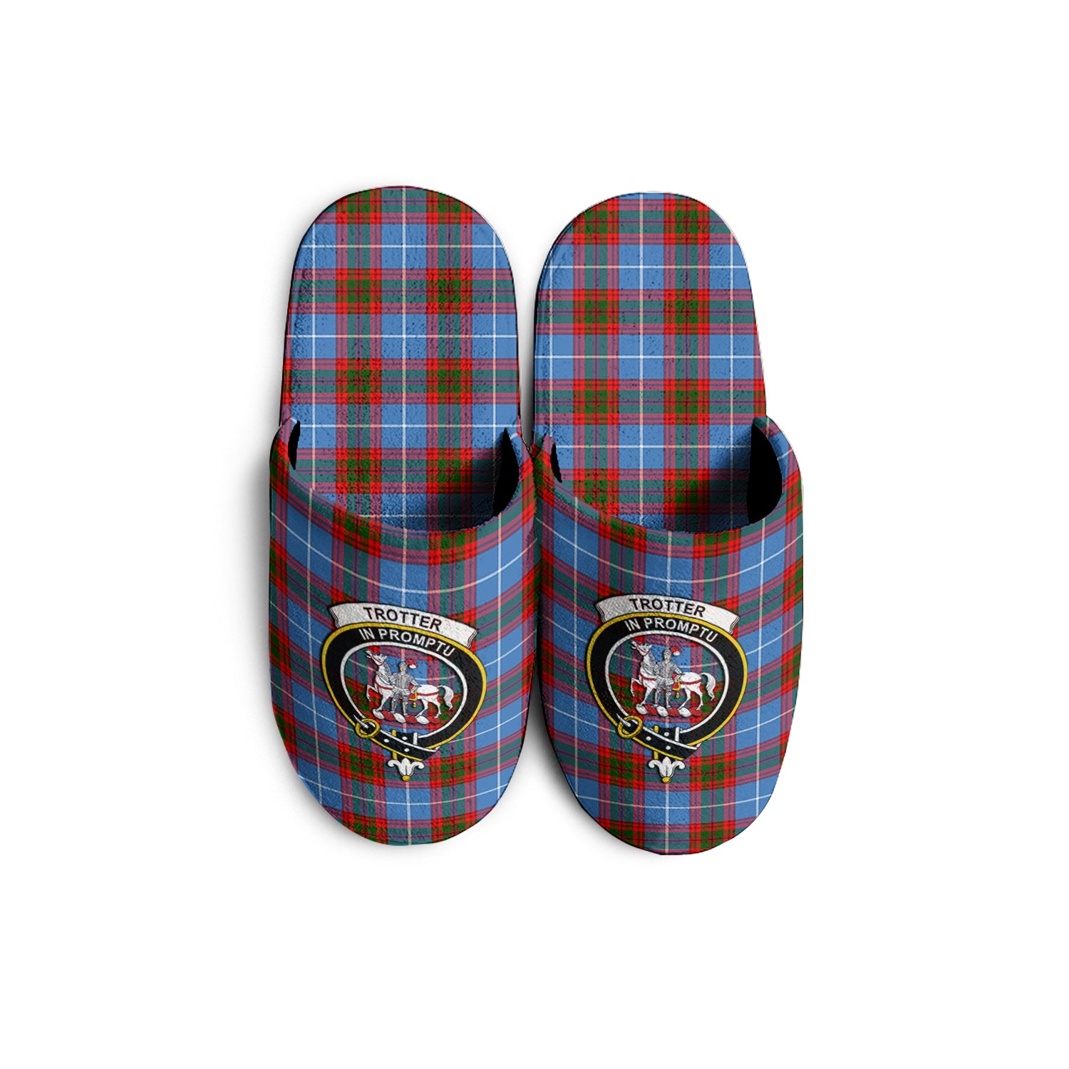 Trotter Tartan Home Slippers with Family Crest KIDS - Tartan Vibes Clothing