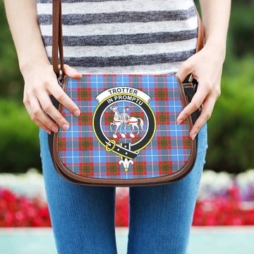 Trotter Tartan Saddle Bag with Family Crest