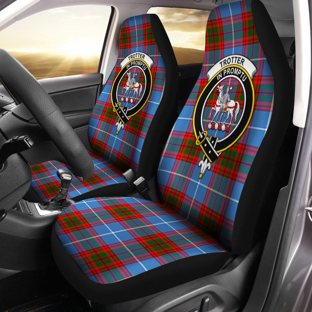 Trotter Tartan Car Seat Cover with Family Crest One Size - Tartanvibesclothing