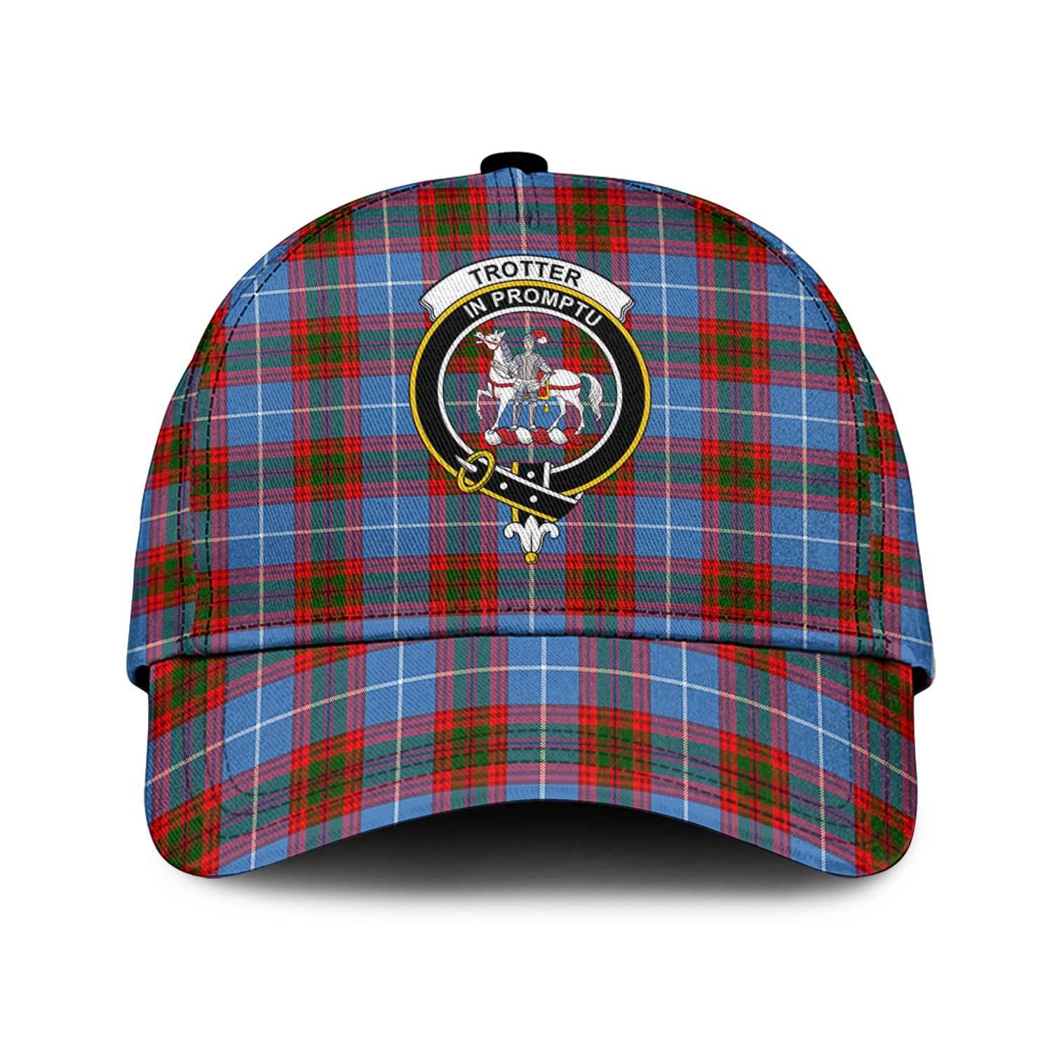 Trotter Tartan Classic Cap with Family Crest Classic Cap Universal Fit - Tartan Vibes Clothing