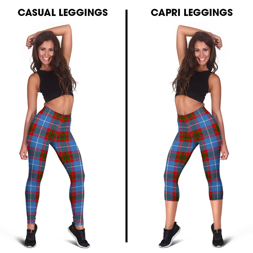 Trotter Tartan Womens Leggings Capri Leggings - Tartan Vibes Clothing