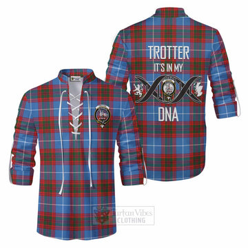 Trotter Tartan Ghillie Kilt Shirt with Family Crest DNA In Me Style