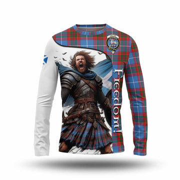 Trotter Crest Tartan Long Sleeve T-Shirt Inspired by the Freedom of Scottish Warrior