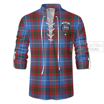 Trotter Tartan Ghillie Kilt Shirt with Family Crest Celtic Skull Style