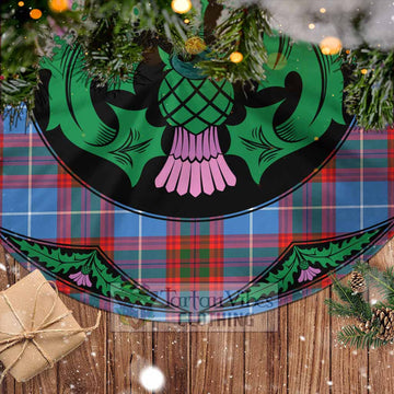 Trotter Tartan Christmas Tree Skirt Scottish Thistle Style