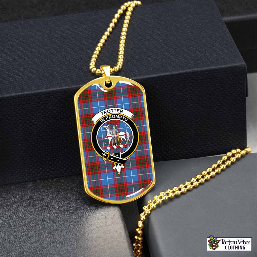 Tartan Vibes Clothing Trotter Tartan Dog Tag Necklace with Family Crest