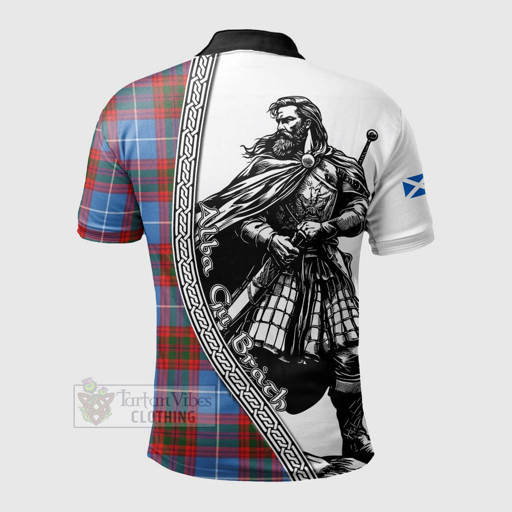 Tartan Vibes Clothing Trotter Tartan Clan Crest Polo Shirt with Highlander Warrior Celtic Style