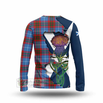 Trotter Tartan Family Crest Long Sleeve T-Shirt Scottish Thistle Celtic Inspired - Tartan Vibes Clothing