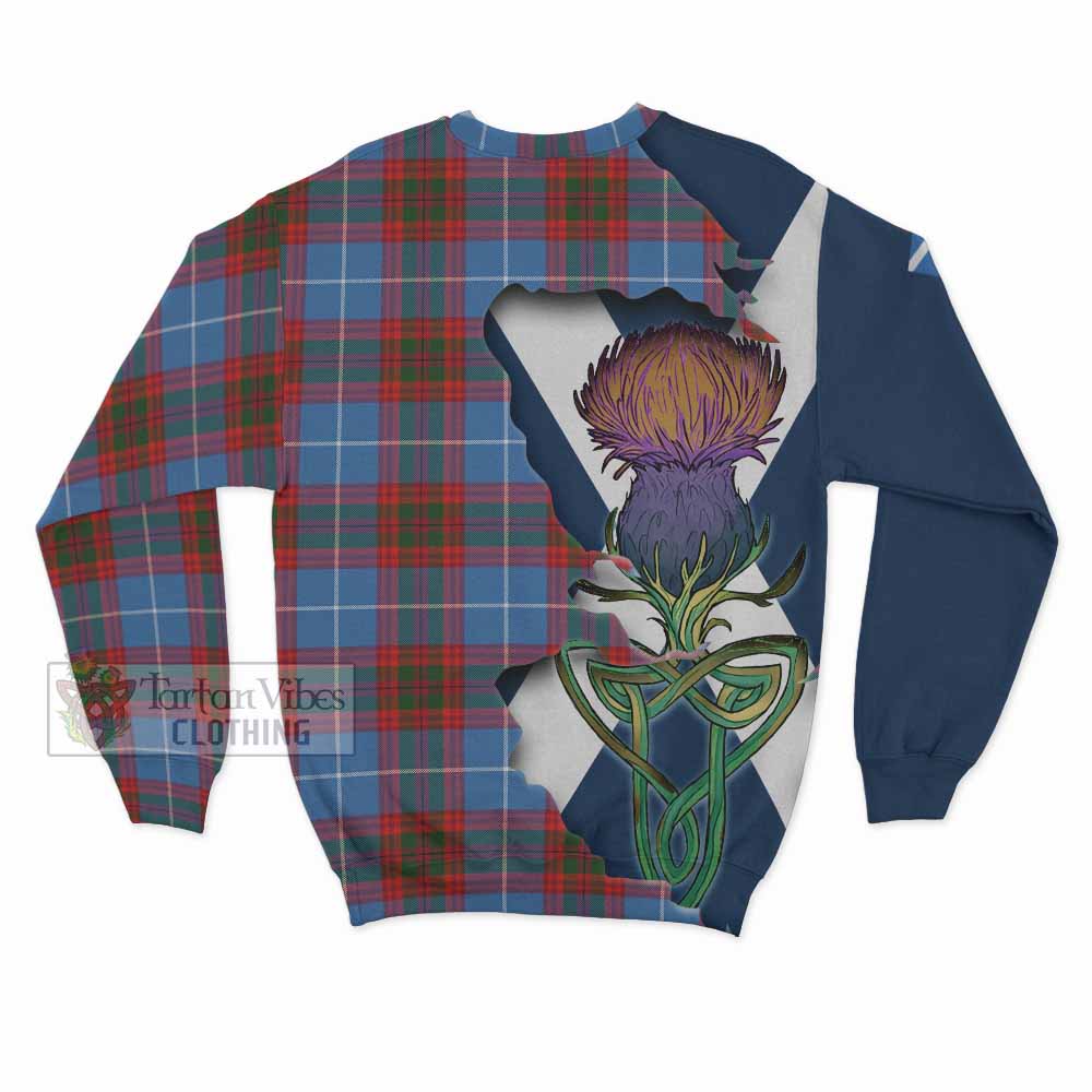 Trotter Tartan Family Crest Sweatshirt Scottish Thistle Celtic Inspired - Tartan Vibes Clothing