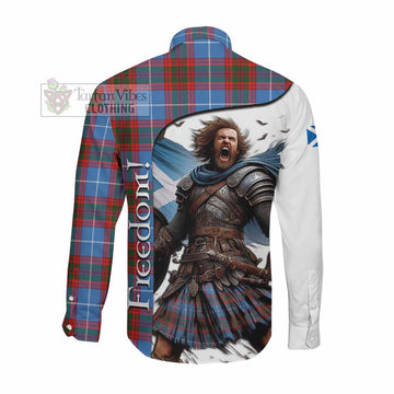 Trotter Crest Tartan Long Sleeve Button Shirt Inspired by the Freedom of Scottish Warrior