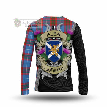 Trotter Tartan Family Crest Long Sleeve T-Shirt Lion Rampant Royal Thistle Shield Celtic Inspired - Tartan Vibes Clothing