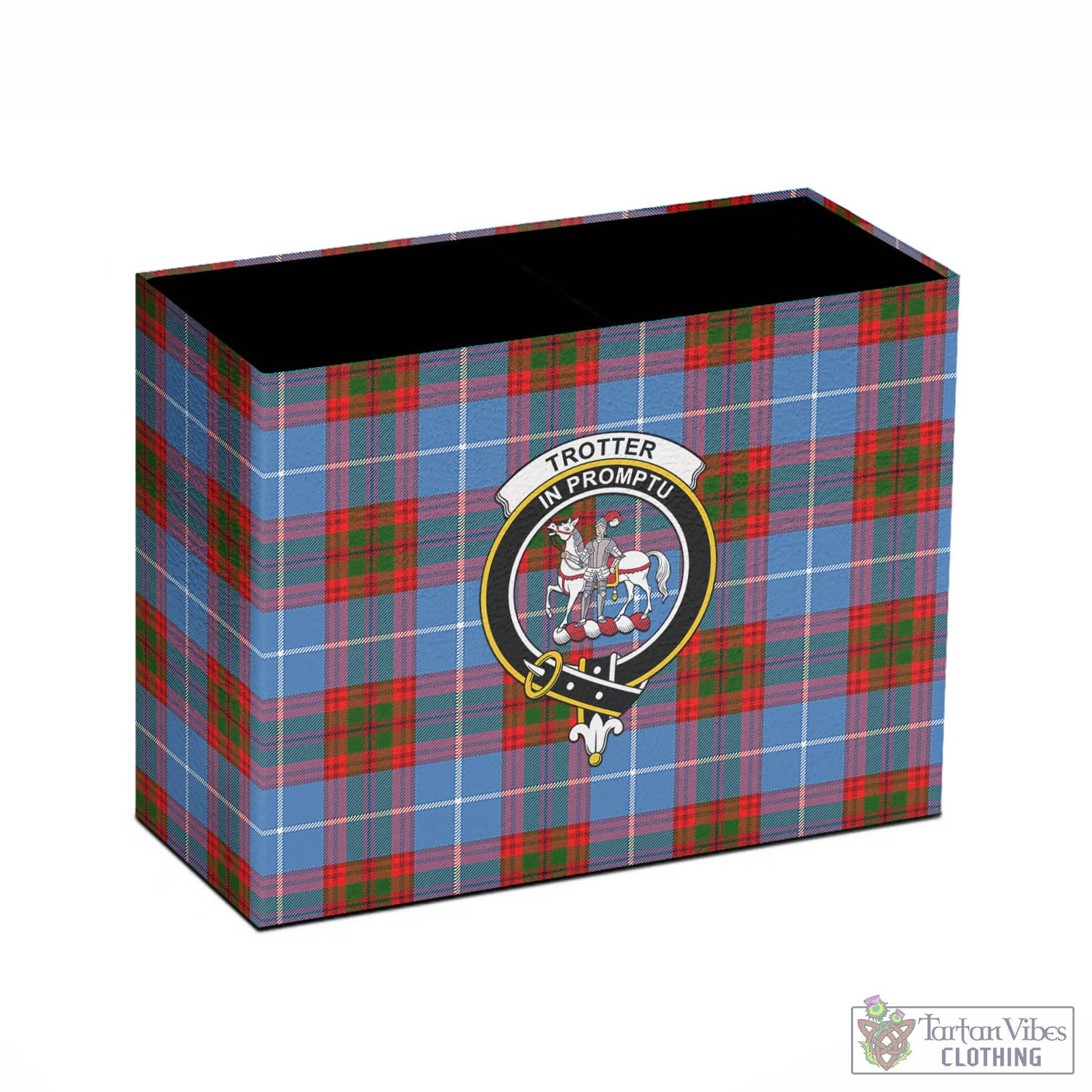 Tartan Vibes Clothing Trotter Tartan Pen Holder with Family Crest