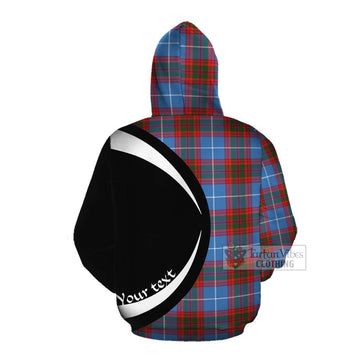 Trotter Tartan Cotton Hoodie with Family Crest Circle Style