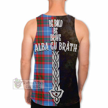 Trotter Tartan Family Crest Men's Tank Top Alba Gu Brath Be Brave Lion Ancient Style - Tartan Vibes Clothing