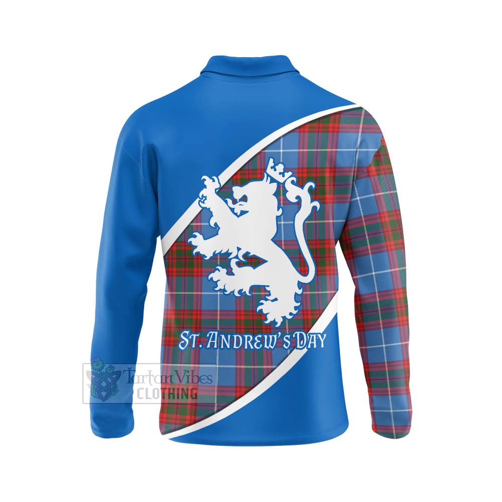 Tartan Vibes Clothing Trotter Family Crest Tartan Long Sleeve Polo Shirt Celebrate Saint Andrew's Day in Style