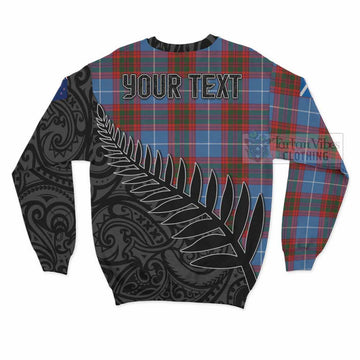 Trotter Crest Tartan Sweatshirt with New Zealand Silver Fern Half Style