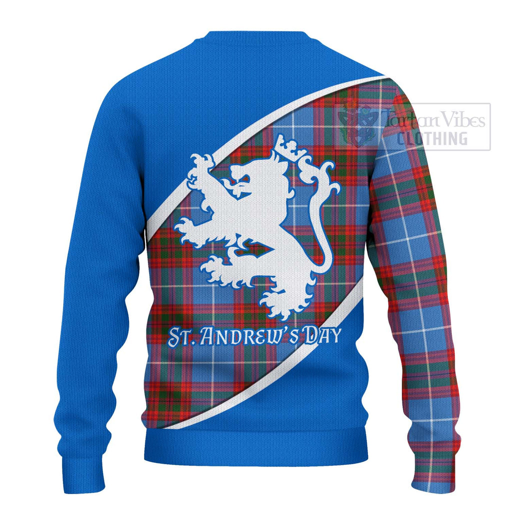 Tartan Vibes Clothing Trotter Family Crest Tartan Knitted Sweater Celebrate Saint Andrew's Day in Style