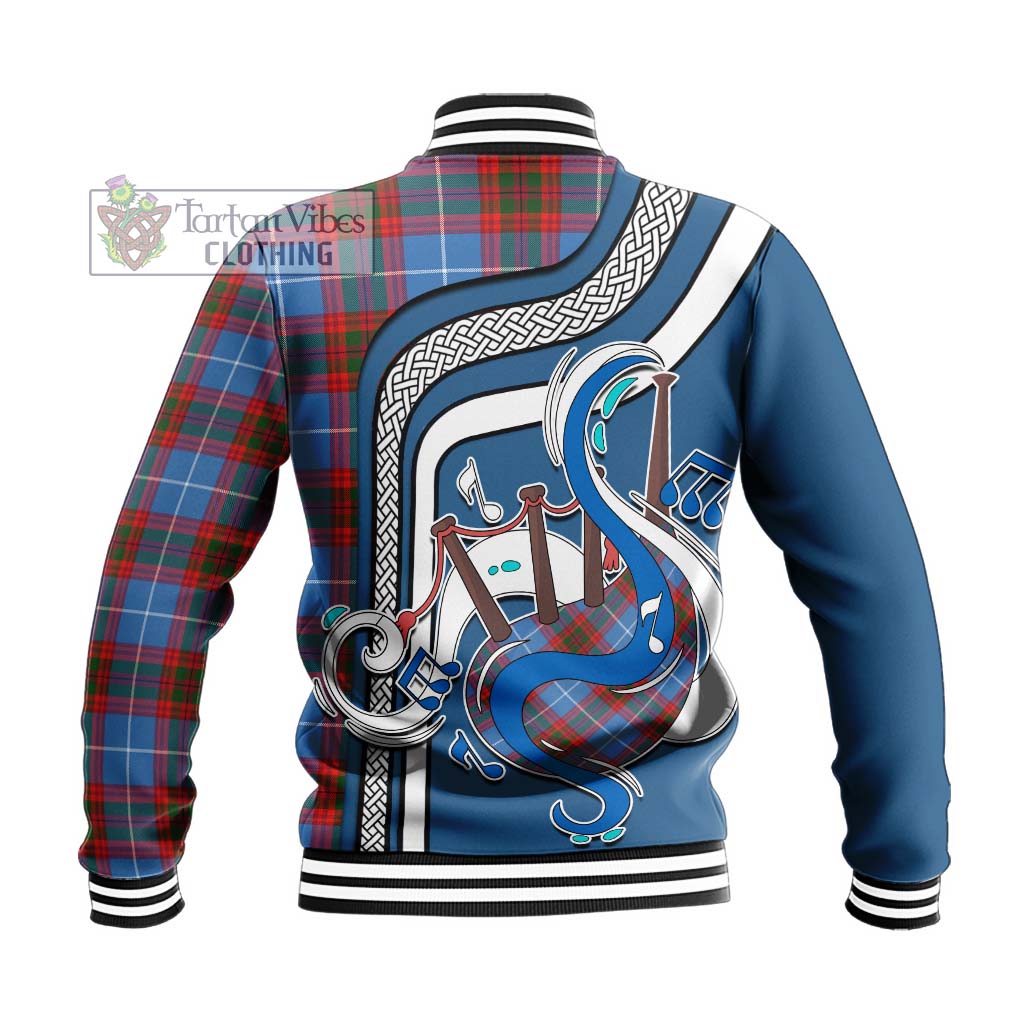 Tartan Vibes Clothing Trotter Tartan Baseball Jacket with Epic Bagpipe Style