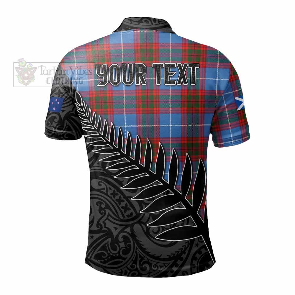 Trotter Crest Tartan Polo Shirt with New Zealand Silver Fern Half Style