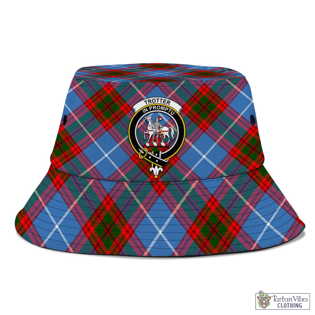 Tartan Vibes Clothing Trotter Tartan Bucket Hat with Family Crest