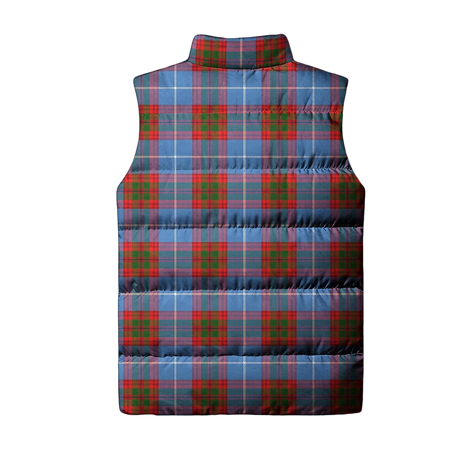 Trotter Tartan Sleeveless Puffer Jacket with Family Crest - Tartanvibesclothing