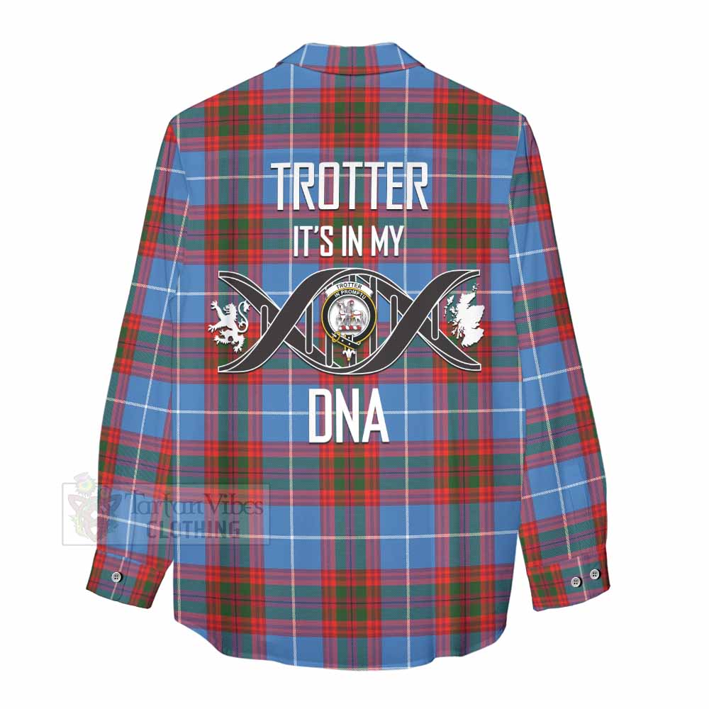 Tartan Vibes Clothing Trotter Tartan Women's Casual Shirt with Family Crest DNA In Me Style