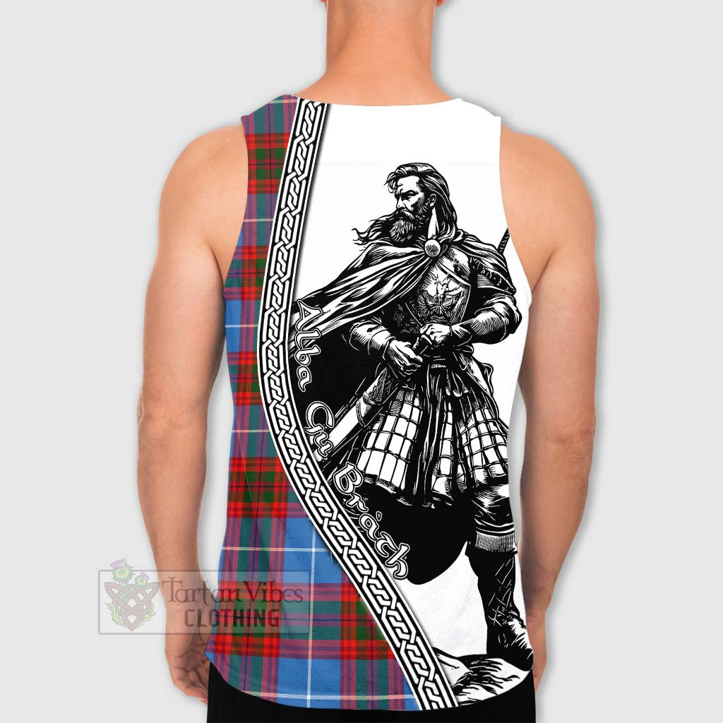 Tartan Vibes Clothing Trotter Tartan Clan Crest Men's Tank Top with Highlander Warrior Celtic Style