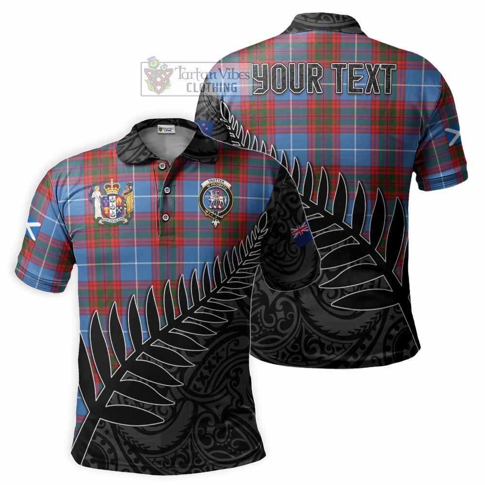 Trotter Crest Tartan Polo Shirt with New Zealand Silver Fern Half Style