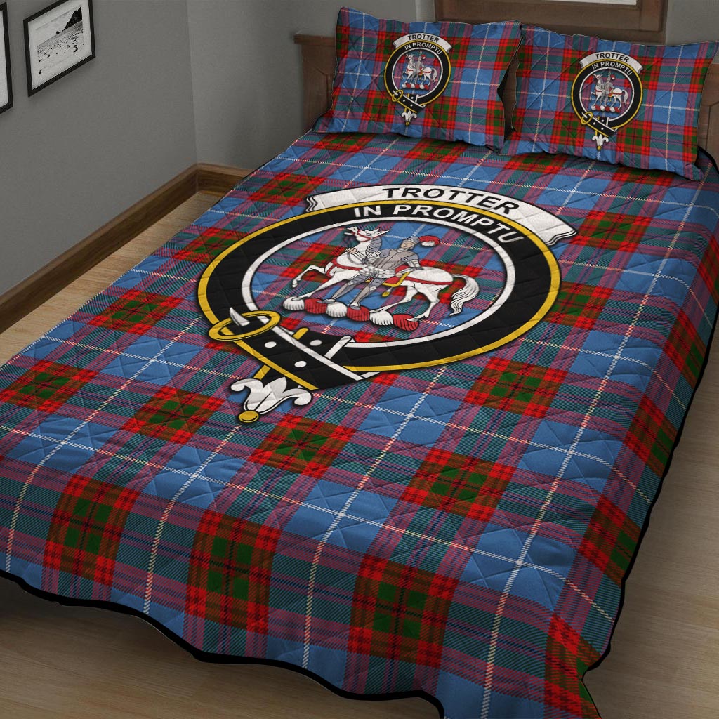 Trotter Tartan Quilt Bed Set with Family Crest