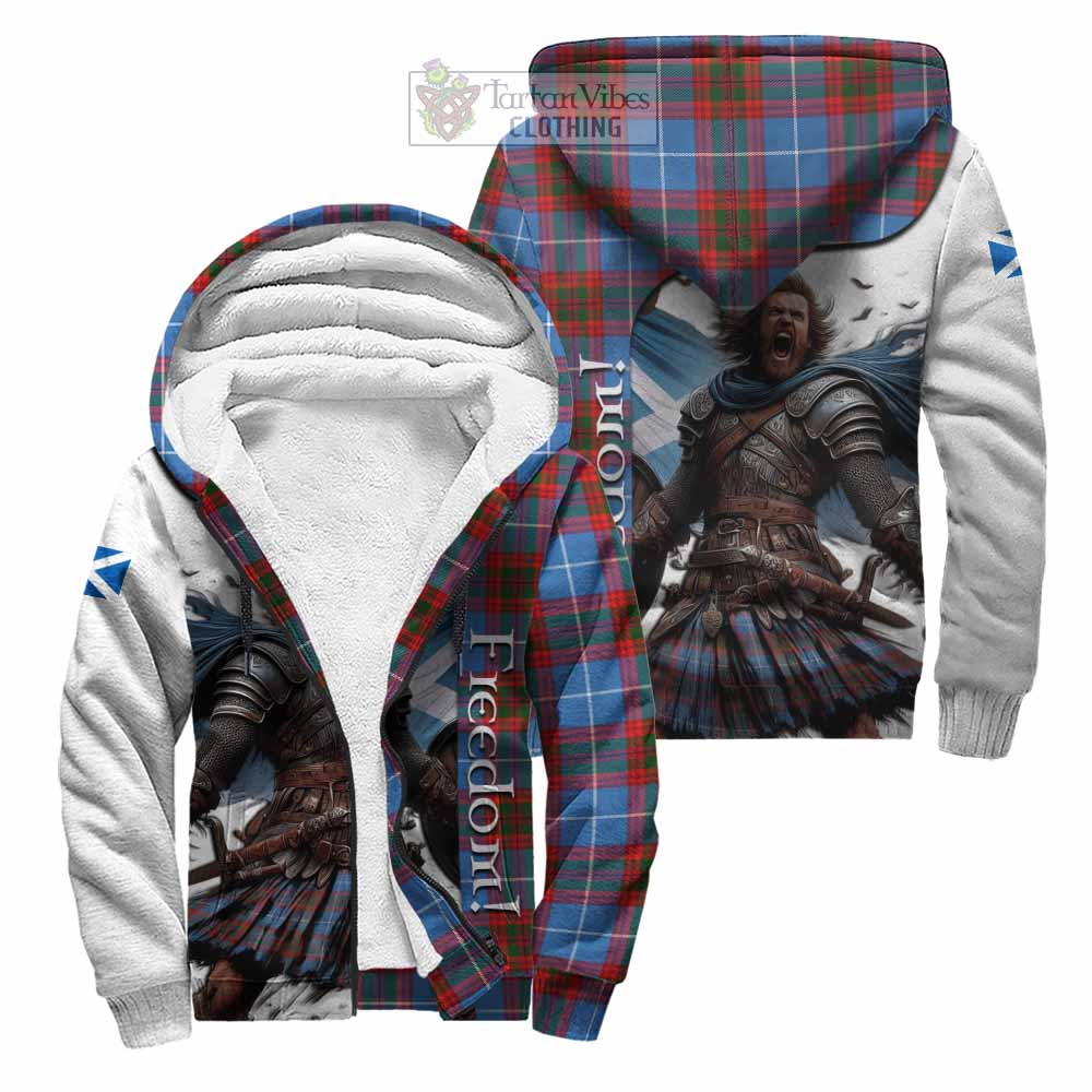 Tartan Vibes Clothing Trotter Crest Tartan Sherpa Hoodie Inspired by the Freedom of Scottish Warrior