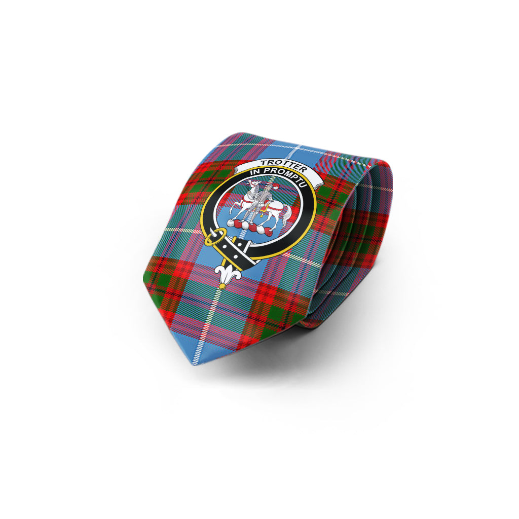 Trotter Tartan Classic Necktie with Family Crest - Tartan Vibes Clothing