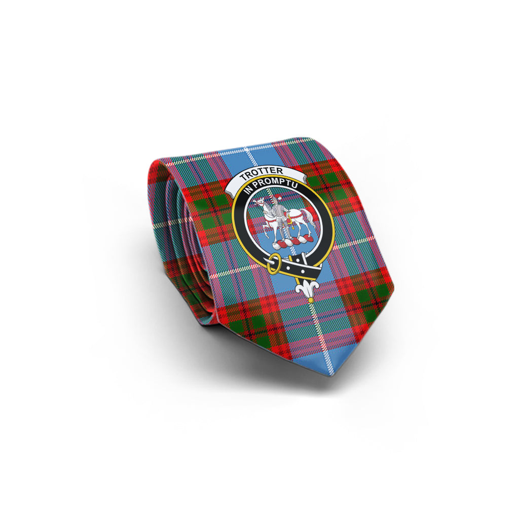 Trotter Tartan Classic Necktie with Family Crest - Tartan Vibes Clothing