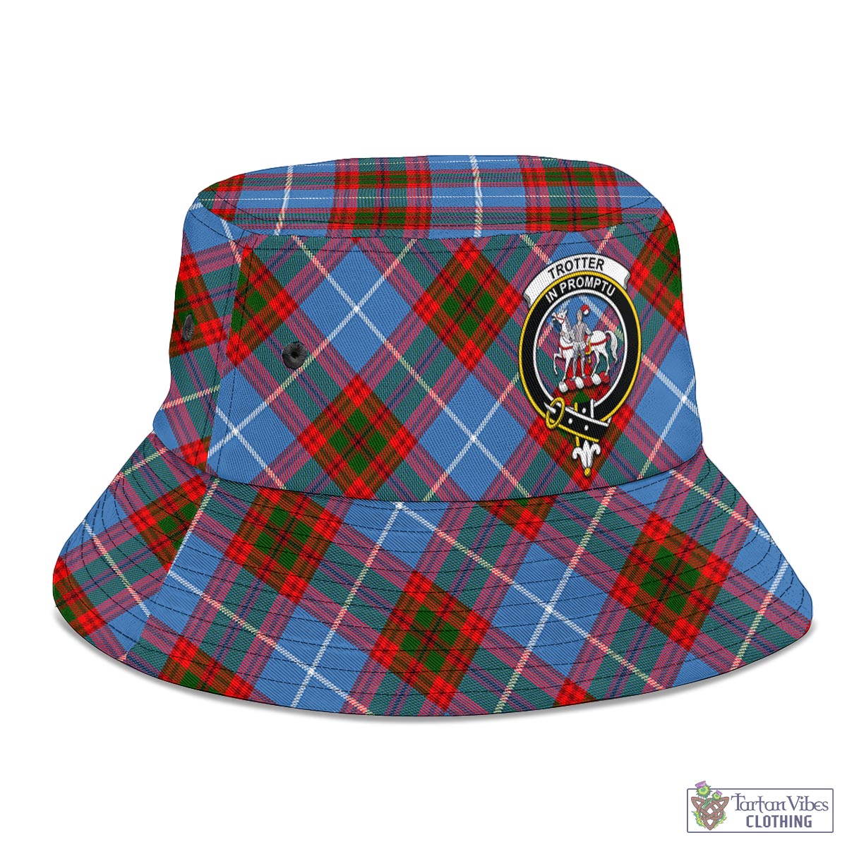 Tartan Vibes Clothing Trotter Tartan Bucket Hat with Family Crest