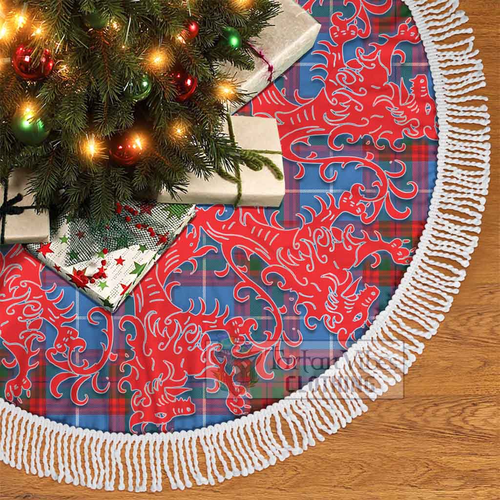 Tartan Vibes Clothing Trotter Tartan Christmas Tree Skirt Lion Rampant Style