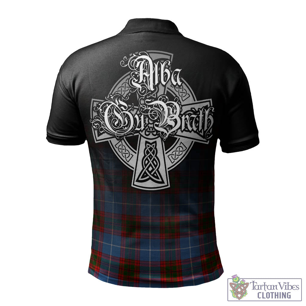 Tartan Vibes Clothing Trotter Tartan Polo Shirt Featuring Alba Gu Brath Family Crest Celtic Inspired