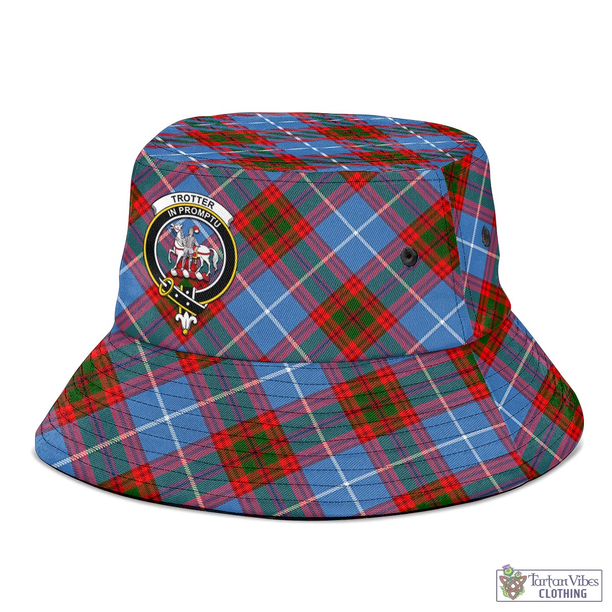 Tartan Vibes Clothing Trotter Tartan Bucket Hat with Family Crest