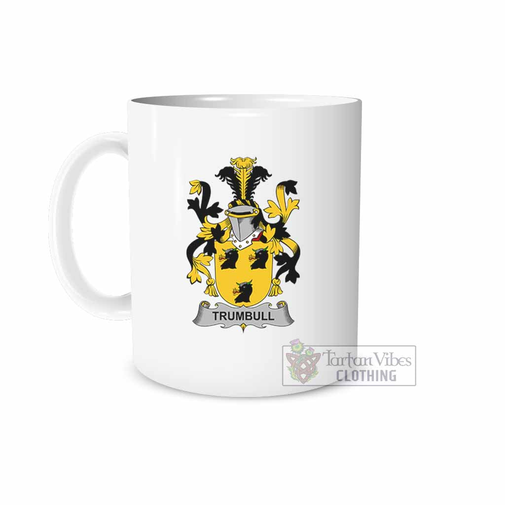 Trumbull Irish Clan Coat of Arms Ceramic Mug White - 2D-tartanvibesclothing