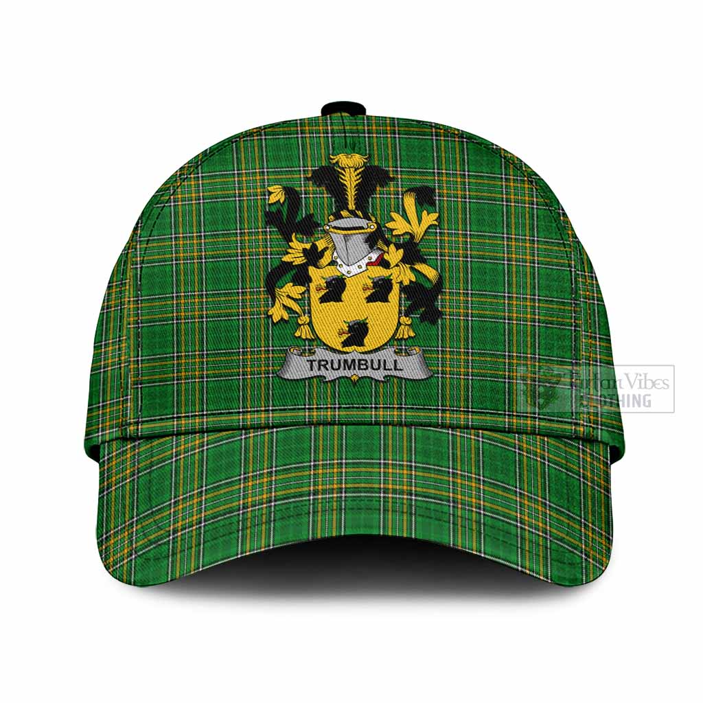 Tartan Vibes Clothing Trumbull Irish Clan Tartan Classic Cap with Coat of Arms