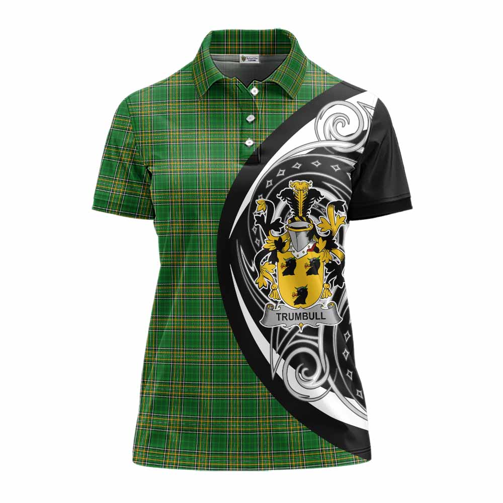 Trumbull Irish Clan Women's Polo Shirt Celtic Circle Style Women - Tartan Vibes Clothing