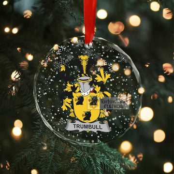 Trumbull Irish Clan Christmas Glass Ornament with Coat of Arms